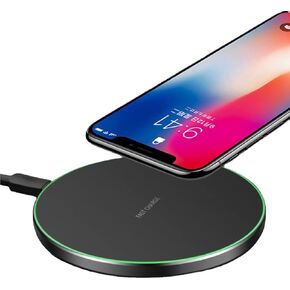 Fast QI Wireless Charger 15W, Charging Pad Compatible with iPhone 13/12/12 Pro Max/11/XR/X/8 Plus, Samsung Galaxy S21/S20 Ultra/S10/S9/Note 10, Any Devices Support Wireless Charging (No Adapter)