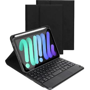 صحارى - حافظة لوحة مفاتيح قابلة للطي لجهاز iPad Mini (A17 Pro) وiPad Mini (الجيل السادس 2021)، أسود، (TB00061)
