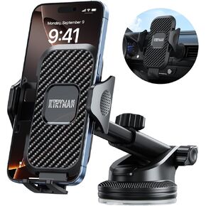 Universal Car Phone Holder Mount for Your Car Windshield Dashboard Air Vent, Car Mount Cell Phone Holder Desk Stand with Suction Cup Base and Telescopic Arm for iPhone Smartphones Cellphone