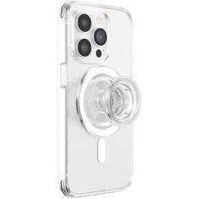 PopSockets Plant-Based Round Phone Grip Compatible with MagSafe, Adapter Ring Included, Phone Holder, Eco-Friendly, Wireless Charging Compatible - Clear