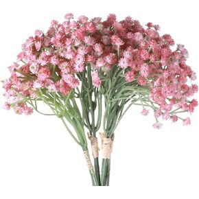 12Pcs Babys Breath Artificial Flowers Fake Babys Breath Gypsophila Real Touch White Fake Flowers Baby Breath Flowers Artificial Bulk Babys Breath Bouquet Set for Wedding Bouquet Floral Home Decor