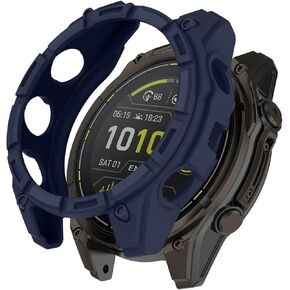 Compatible with Garmin Enduro 3 Protective Case Cover, Smartwatch Protective Case Cover Shell Soft and Durable Watch Accessories，Premium Soft TPU Slim Case Cover-Blue