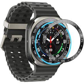 Bezel Styling for Galaxy Watch Ultra 47mm Bezel Ring Adhesive Cover Anti Scratch Stainless Steel Protection for Galaxy Watch 7 Ultra (blue, E style)