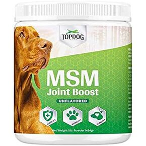 MSM Joint Boost Powder - Hip & Joint Dog Supplement for Joint Mobility & Flexibility - Natural Anti-Inflammatory with Sulfur - Chicken Flavored