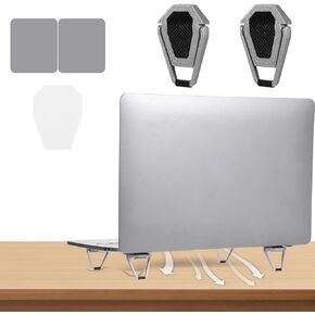 4Pcs Laptop Stand Portable, Laptop Mini Stand, Zinc Alloy Invisible Laptop Cooling Pad, Adjustable Lightweight Laptop Stand for Keyboard Stand Ergonomic Lightweight Laptop Desk Stand(4Pcs)