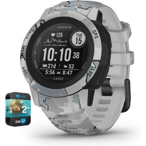 Garmin 010-02563-13 Instinct 2S Rugged Outdoor Smartwatch Camo Edition Mist Camo Bundle with Premium 2YR CPS Enhanced Protection Pack