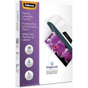 Fellowes 52454 Laminating Pouches,Ltr,3Mil,11-1/2-Inch x9-Inch ,100/BX,Glossy,CL