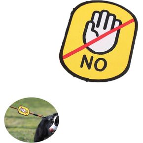 Do Not Pet Dog NO Touch Logo Tag Identification Embroidered Patches Leash Sticky Sticker Wrapping Attachement Warn Alert Reminder Sign for Pet Service Puppy Leashes