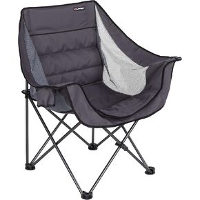 Lippert Double-Wide Padded Camping Chair with Carry Bag, Dark Grey (2021000208)