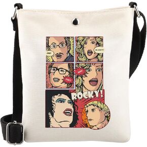 WSNANG Rocky Horror Show Musical Tote Bag Rocky Horror Picture Show Gifts Horror Movie Themed Bag Horror Rocky Fans Merch