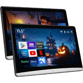 11.5 Inch Android 10.0 Back Seat Car TV,5G WiFi Car Headrest Monitor Tablet Touch Screen,Support Phone Mirror Link/HDMI in+Out/Bluetooth/USB/SD Headrest Video Player (11.5" 2G Ram+32G ROM(1*pc))