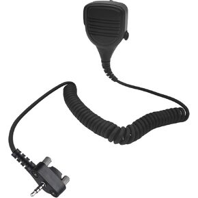 Shoulder Mic with 3.5mm Listen Earpiece Walkie Talkie Lapel Microphone Hands Free Speaker Mike for Motorola Vertex Standard VX-261 EVX-531 FT-60R(Black)