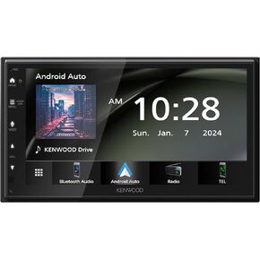 KENWOOD DMX40S Digital Car Stereo (50W x 6-Ch), Apple CarPlay & Android Auto Compatible, Bluetooth-Enabled Head Unit with 6.8" LCD Display, Single DIN Touchscreen Car Stereo with USB Mirroring