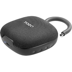 TOZO PE1 Portable Bluetooth Speakers with Adjustable Carabiner, Mini Bluetooth Wireless Shower Speaker with IPX8 Waterproof, 32H Playtime Punchy Bass Audio Speaker for Home, Outdoor and Travel, Black