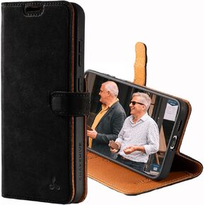 Snakehive Leather Wallet for Samsung Galaxy S24 Plus 5G - Real Leather Wallet Phone Case - Genuine Leather with Viewing Stand and 3 Card Holder - Flip Folio Cover with Card Slot (Brown)