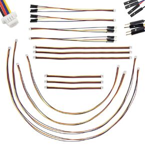Dupont Connector Kit I2C Qwiic Cable Kit Stemma QT Wire for SparkFun Development Boards Sensor Board Breakout Breadboard 4 Pin Sh1.0 Connector 14PCS