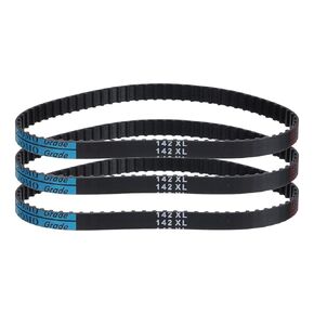 uxcell 3 Pcs 114XL 037 Timing Belt 57 Teeth Rubber Geared Cogged Belt, 0.37" Width, 0.20" Pitch Synchronous Timing Belt