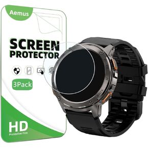 Screen Protector Compatible for AMAZTIM/KOSPET T3 Smart Watch 1.43" (3 Pack) For TANK T3 Tempered Glass Protector Clear Film