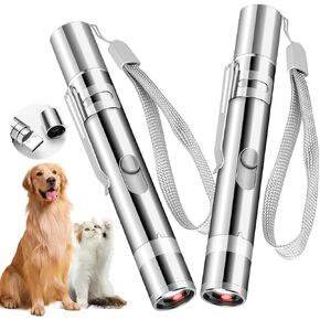 Cat Toys, Cat Toy Red Pointer for Indoor, Rechargeable, 5 Adjustable Patterns, 3 Modes Training Chaser Pet Toy Pointer, Interactive Pet Cat/Dog Toy for Cats Fun Playing Exercise