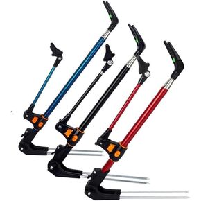 Bank Fishing Rod Holders Adjustable Fish Pole Holder Ground Support Black