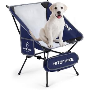 HITORHIKE Camping Chair Backpack Camping Folding Chair Breathable Mesh Structure Aluminum Frame with 2 Side Pockets Camping Chair Compact Ultralight Carrying Bag