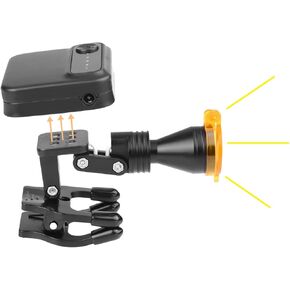 Global-Dental 5W Head Lamp Clip-on Type with Optical Filter + 2 Magnetic Chuck Batteries for Binocular Loupes Magnifer Adjustable Brightness DY-014