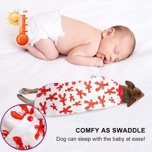 LovinPet Dog Cold Weather Coat, Winter Coats for Dogs, Skin-Friendly Flannel Fabric Clothes for Dog, Lobster Red/Ivory Prints Dog Sweater, Warm Dog Clothes for Large Dogs Breed in Saudi Arabia