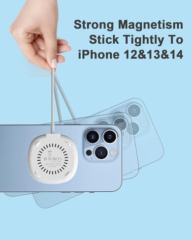 شاحن لاسلكي مغناطيسي من NANAMI - قاعدة شحن لاسلكية لشاحن MagSafe/iPhone 15/15 Pro/14/14 Plus/14 Pro/14 Pro Max/13/13 Pro/13 Pro Max/12/12 Pro، شاحن آمن Mag مع نوع USB كابل سي in Kuwait