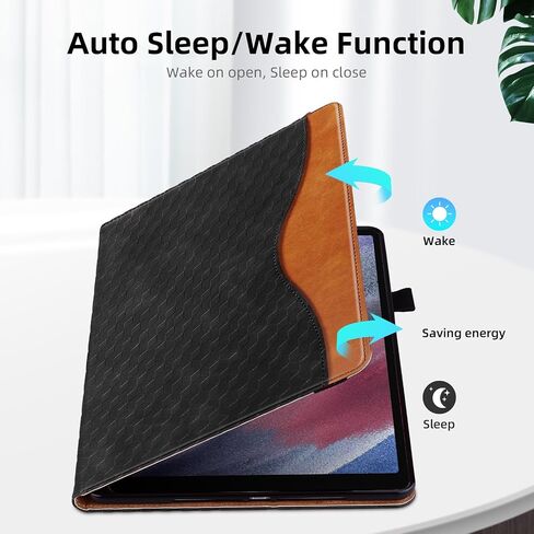 Case for Samsung Galaxy Tab A 10.1 2019 (SM-T510/T515/T517) PU Leather Multi-Angle Viewing Stand with Card Pocket Tablet Cover for 10.1 Inch Tablet Android 2019,Brown in Kuwait