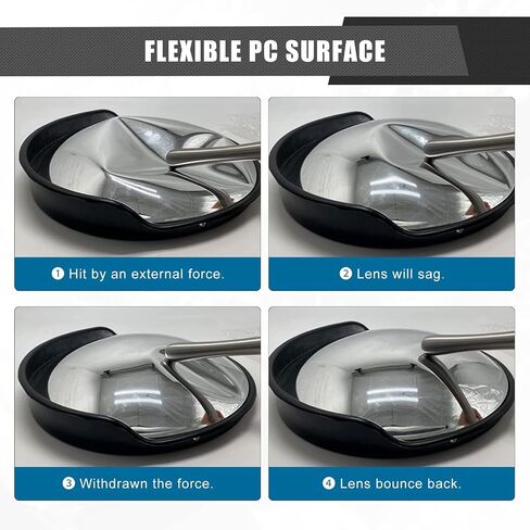 8 Inch Convex Mirror Outdoor with Adjustable Wall Fixing Bracket,Driveway Mirror,Blindspot Traffic Mirror for Driveway Garage Park Outdoor Wide Angle View Curved Security Blind Spot Mirrors in Saudi Arabia