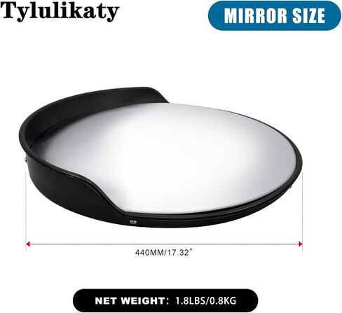 8 Inch Convex Mirror Outdoor with Adjustable Wall Fixing Bracket,Driveway Mirror,Blindspot Traffic Mirror for Driveway Garage Park Outdoor Wide Angle View Curved Security Blind Spot Mirrors in Saudi Arabia