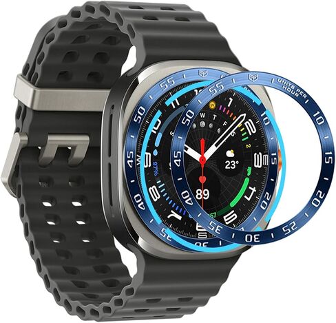 Bezel Styling for Galaxy Watch Ultra 47mm Bezel Ring Adhesive Cover Anti Scratch Stainless Steel Protection for Galaxy Watch 7 Ultra (blue, E style) in Saudi Arabia
