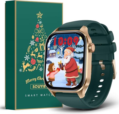 ساعة SOUYIE الذكية لعيد الميلاد للرجال والنساء، شاشة AMOLED 2.04 بوصة مع اتصال بلوتوث، 136 وضعًا رياضيًا، مراقبة معدل ضربات القلب أثناء النوم، مقاومة للماء IP68، متوافقة مع Android وiOS in Kuwait