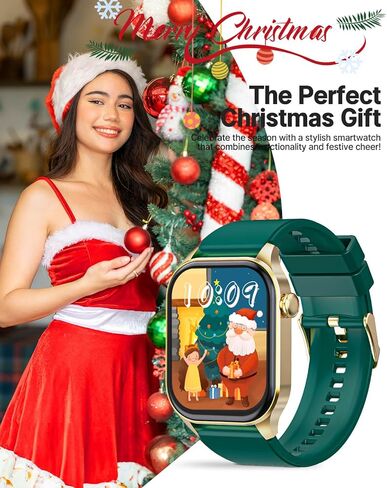 ساعة SOUYIE الذكية لعيد الميلاد للرجال والنساء، شاشة AMOLED 2.04 بوصة مع اتصال بلوتوث، 136 وضعًا رياضيًا، مراقبة معدل ضربات القلب أثناء النوم، مقاومة للماء IP68، متوافقة مع Android وiOS in Kuwait