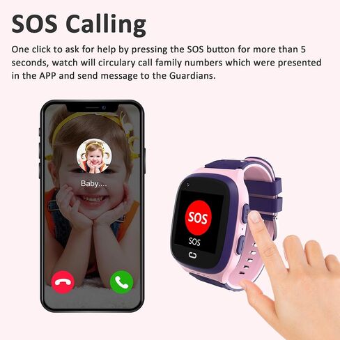 4G Kids Smart Watch Boys with GPS Tracker & Video Calling Kids Cell Phone Watch Age 5-12, One-Key SOS Call Voice Chat Camera Alarm Clock Touch Screen MathGame GPS Tracker Watch for Kids Gifts(Black) in Saudi Arabia