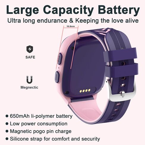 4G Kids Smart Watch Boys with GPS Tracker & Video Calling Kids Cell Phone Watch Age 5-12, One-Key SOS Call Voice Chat Camera Alarm Clock Touch Screen MathGame GPS Tracker Watch for Kids Gifts(Black) in Saudi Arabia