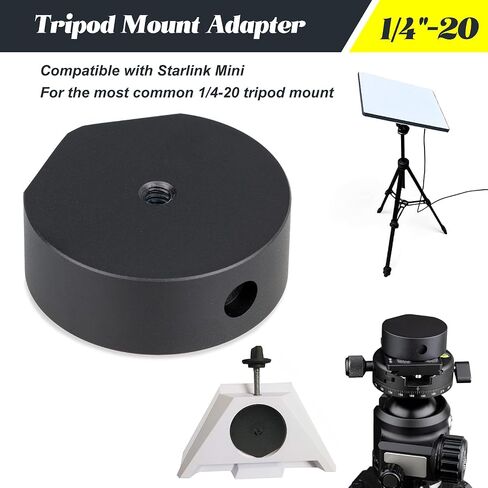 Tripod Adapter Compatible with Starlink Mini Aluminum Alloy Tripod Mount Adapter Compatible with Star Link Mini - 1/4"-20 Threaded Fit Inside The Pipe Adapter in Saudi Arabia