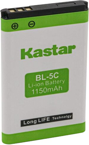 Kastar BL-5C AC Wall Battery Charger Replacement for Nokia BL-5C, RTR001F01, Avus MMDR 12, V2, Snom 10000058, 1000059, Telekom A051, Toshiba 10000060, RTR001F02, NEC Q24-FR000000113082 in Kuwait