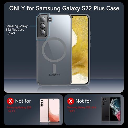 حافظة OWKEY لهاتف Samsung Galaxy A17 5G مع حامل، حافظة هاتف مغناطيسية مقاومة للصدمات مناسبة لغطاء Magsafe الشفاف غير اللامع لهاتف Samsung A17 5G/4G، أسود in Kuwait