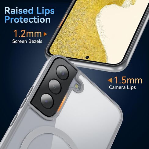 حافظة OWKEY لهاتف Samsung Galaxy A17 5G مع حامل، حافظة هاتف مغناطيسية مقاومة للصدمات مناسبة لغطاء Magsafe الشفاف غير اللامع لهاتف Samsung A17 5G/4G، أسود in Kuwait