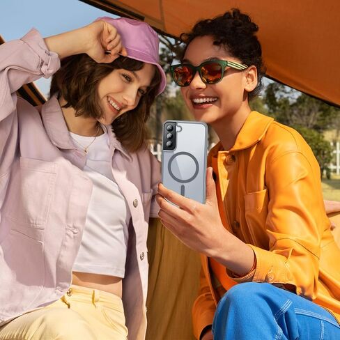 حافظة OWKEY لهاتف Samsung Galaxy A17 5G مع حامل، حافظة هاتف مغناطيسية مقاومة للصدمات مناسبة لغطاء Magsafe الشفاف غير اللامع لهاتف Samsung A17 5G/4G، أسود in Kuwait
