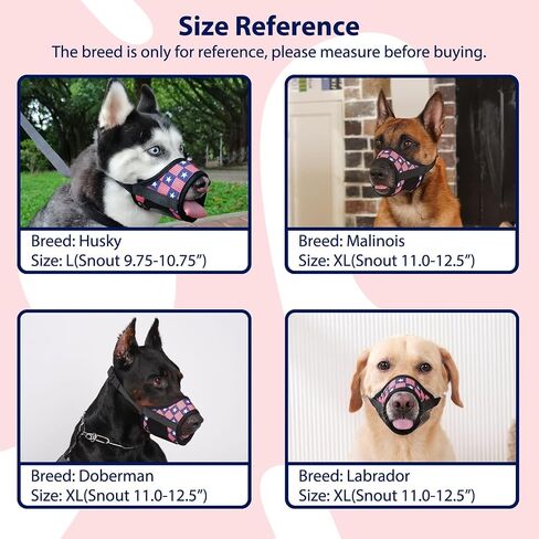 LUCKYPAW Dog Muzzle for Small Medium Large Dogs, Soft Muzzle for Dogs to Prevent Biting Chewing, German Shepherd Muzzle with National Flag Pattern and Hook and Loop, Allows Panting Drinking (L, Flag) in Saudi Arabia