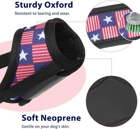LUCKYPAW Dog Muzzle for Small Medium Large Dogs, Soft Muzzle for Dogs to Prevent Biting Chewing, German Shepherd Muzzle with National Flag Pattern and Hook and Loop, Allows Panting Drinking (L, Flag) in Saudi Arabia