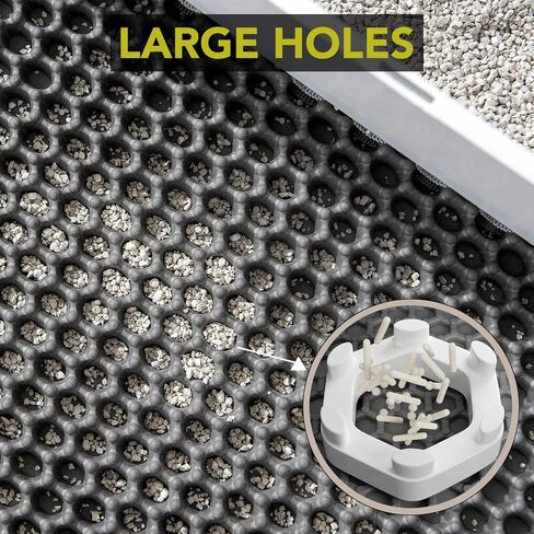 Cat Litter Mat, Large Kitty Litter Box Trapping Mat, 45x30'' Honeycomb Double Layer Urine & Waterproof, Washable Easy Clean, Litter Mats for Floor Less Waste, Anti-Slip in Saudi Arabia
