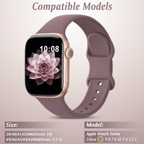 Patenting 10 Pack Sport Bands Compatible with Apple Watch Bands Women Men 40mm 41mm 38mm 45mm 44mm 42mm 46mm 49mm,Silicone iWatch Bands Waterproof Strap for iWatch Series 10 9 8 7 6 5 4 SE Ultra in Saudi Arabia