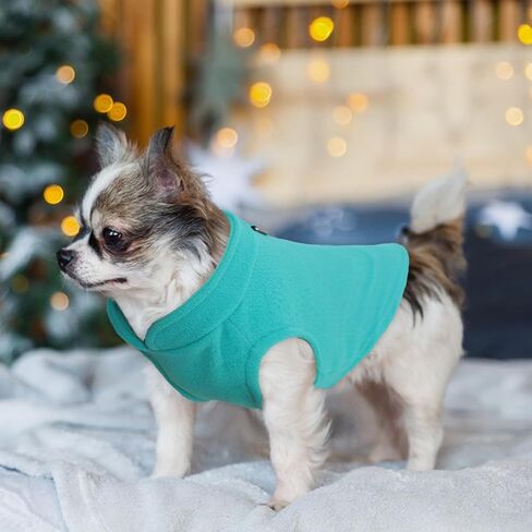 2 Pcs Dog Fleece Vest Sweater Winter Warm Dog Sleeveless Jacket Soft Pullover Fleece Cold Weather Coat Hoodie with D-Ring Leash for Small Medium Dogs Unisex in Saudi Arabia
