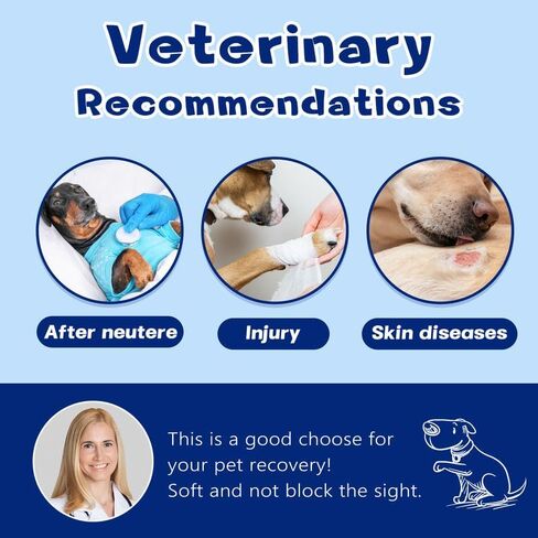 Dog Cones for Large Dogs, Soft Dog Cone Collar for Medium Dogs, Comfortable Dog Cone Alternative to Stop Licking, Adjustable Large Dog Cone for Dog After Surgey (Black Grey, Large) in Saudi Arabia
