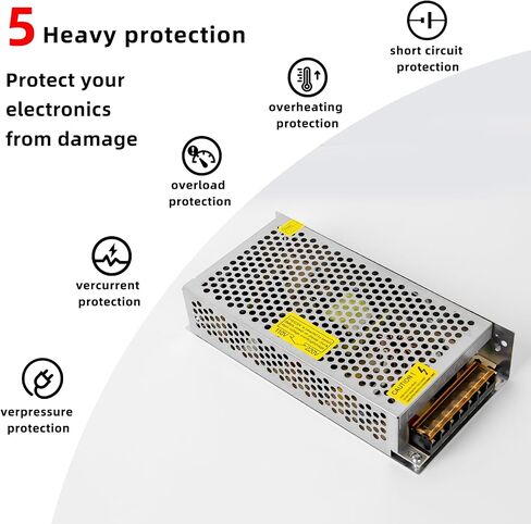 AC 110V/220V to DC 12V 15A 180W Universal Regulated Switching Power Supply, Power Supply Voltage Converter, LED Adapter Driver for CCTV, Radio, Camera, LED Strip Lights, 3D Printers and more. in Saudi Arabia