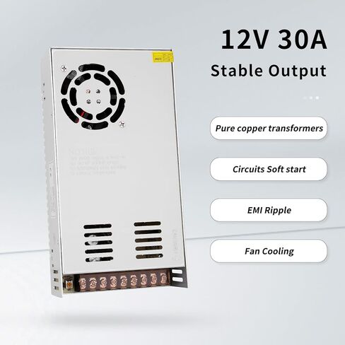 تيار متردد 110 فولت/220 فولت إلى تيار مستمر 12 فولت 15 أمبير 180 وات مزود طاقة تحويل منظم عالمي، محول جهد إمداد الطاقة، سائق محول LED لكاميرات المراقبة والراديو والكاميرا وأضواء شريط LED والطابعات ثلاثية الأبعاد والمزيد. in Kuwait