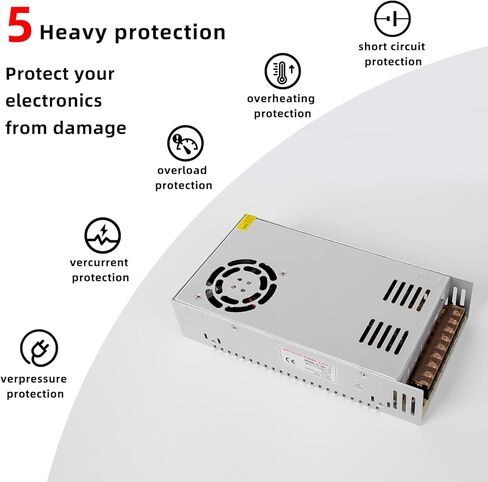 تيار متردد 110 فولت/220 فولت إلى تيار مستمر 12 فولت 15 أمبير 180 وات مزود طاقة تحويل منظم عالمي، محول جهد إمداد الطاقة، سائق محول LED لكاميرات المراقبة والراديو والكاميرا وأضواء شريط LED والطابعات ثلاثية الأبعاد والمزيد. in Kuwait